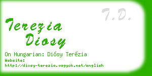 terezia diosy business card